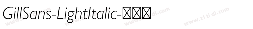 GillSans-LightItalic字体转换