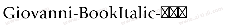 Giovanni-BookItalic字体转换