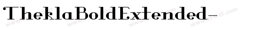 TheklaBoldExtended字体转换