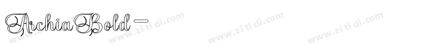 ArchiaBold字体转换