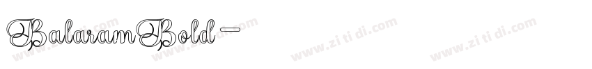 BalaramBold字体转换