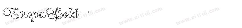 EvropaBold字体转换