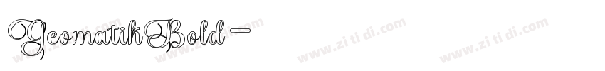 GeomatikBold字体转换