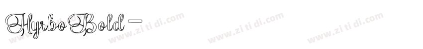 HyrboBold字体转换