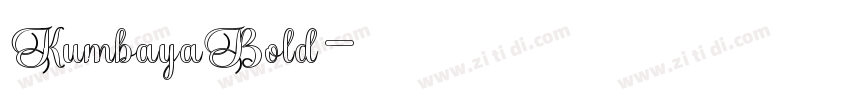 KumbayaBold字体转换