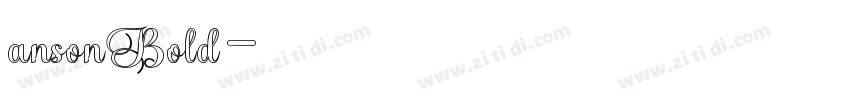ansonBold字体转换