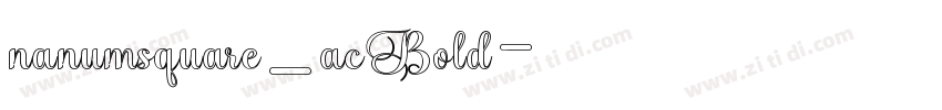 nanumsquare_acBold字体转换