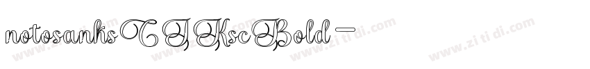 notosanksCJKscBold字体转换