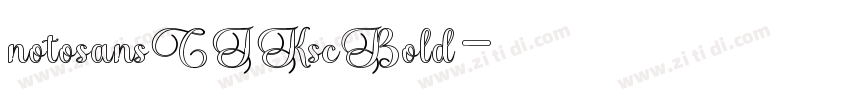 notosansCJKscBold字体转换