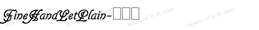 FineHandLetPlain字体转换