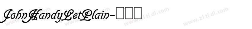 JohnHandyLetPlain字体转换