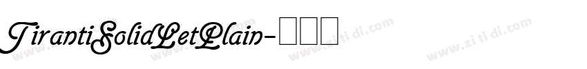 TirantiSolidLetPlain字体转换
