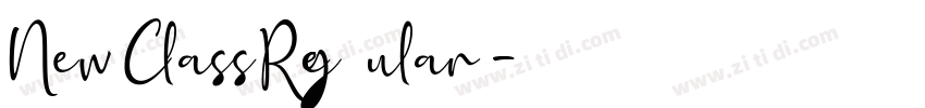 NewClassRegular字体转换