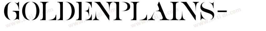 GoldenPlains字体转换