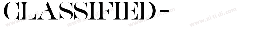classified字体转换