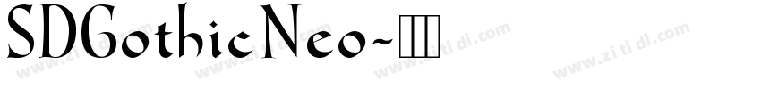 SDGothicNeo字体转换