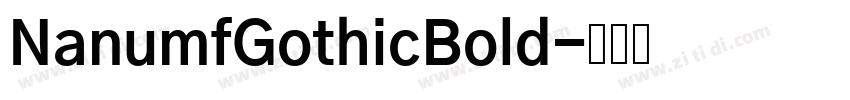 NanumfGothicBold字体转换