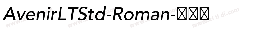 AvenirLTStd-Roman字体转换