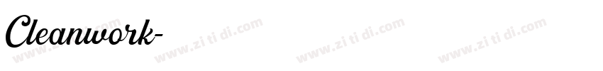Cleanwork字体转换