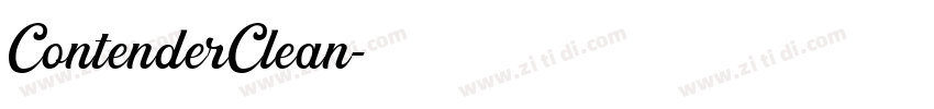 ContenderClean字体转换 ContenderClean字体转换