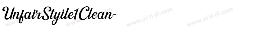 UnfairStyile1Clean字体转换