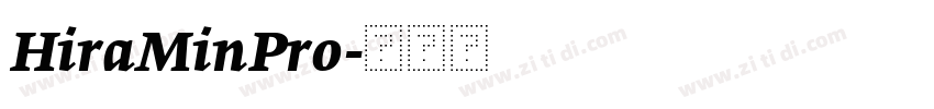 HiraMinPro字体转换