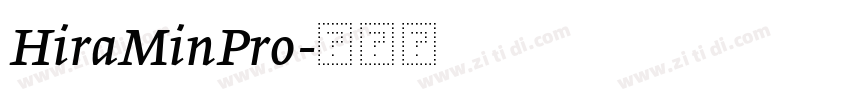 HiraMinPro字体转换
