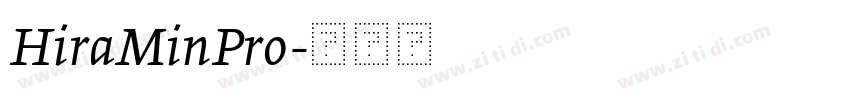 HiraMinPro字体转换