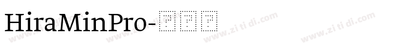 HiraMinPro字体转换