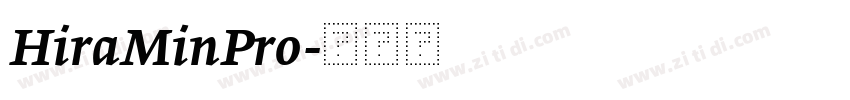 HiraMinPro字体转换