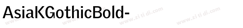 AsiaKGothicBold字体转换