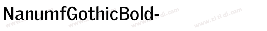 NanumfGothicBold字体转换