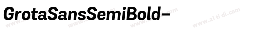 GrotaSansSemiBold字体转换
