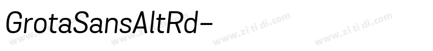 GrotaSansAltRd字体转换