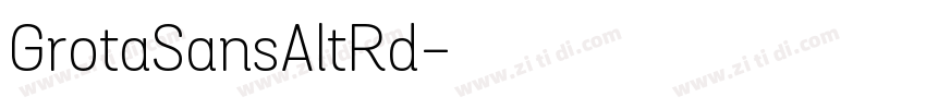 GrotaSansAltRd字体转换