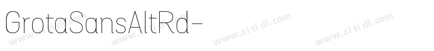 GrotaSansAltRd字体转换