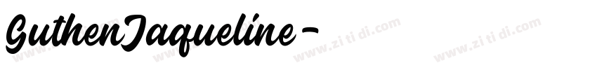 GuthenJaqueline字体转换