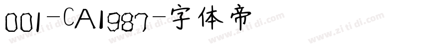 001-CAI987字体转换