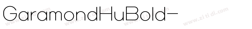 GaramondHuBold字体转换