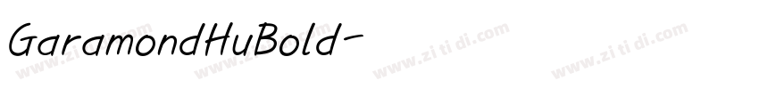 GaramondHuBold字体转换