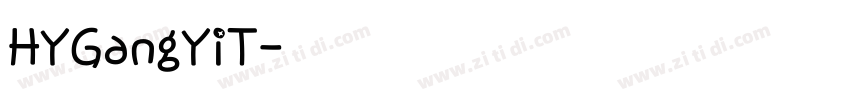 HYGangYiT字体转换