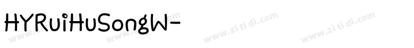 HYRuiHuSongW字体转换