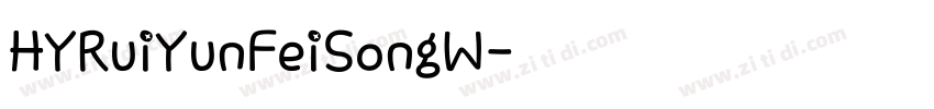 HYRuiYunFeiSongW字体转换