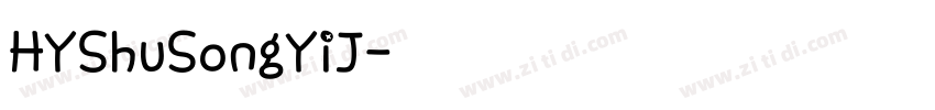 HYShuSongYiJ字体转换