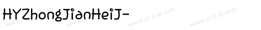 HYZhongJianHeiJ字体转换