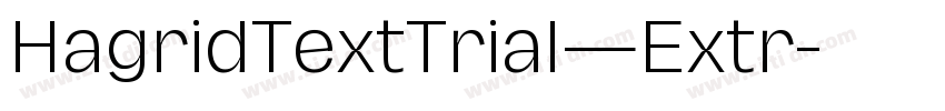 HagridTextTrial—Extr字体转换