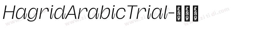 HagridArabicTrial字体转换