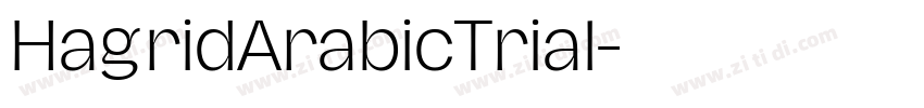 HagridArabicTrial字体转换