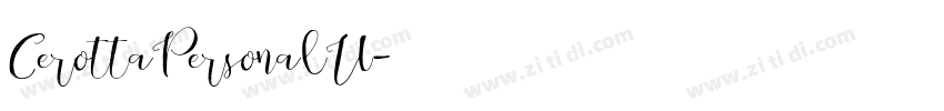 CerottaPersonalU字体转换