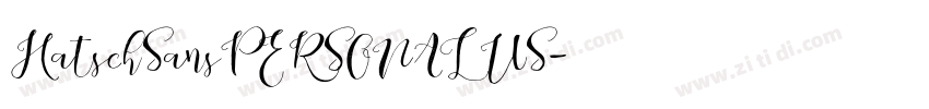 HatschSansPERSONALUS字体转换
